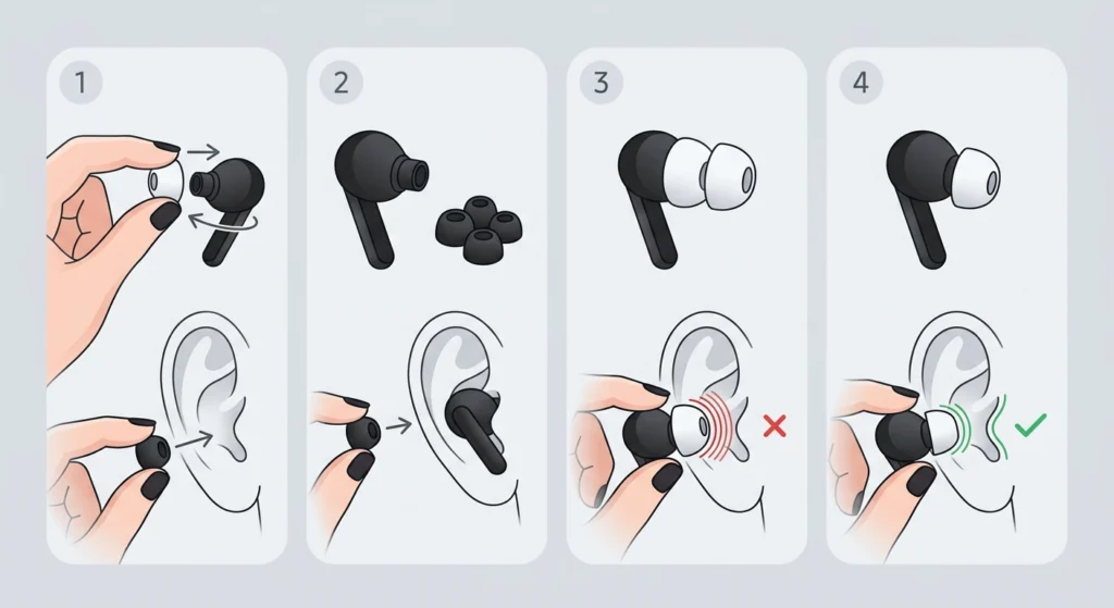 Change to the Correct Ear Tip Size