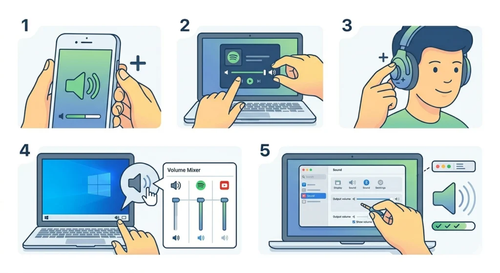 Check and Adjust the Volume Settings