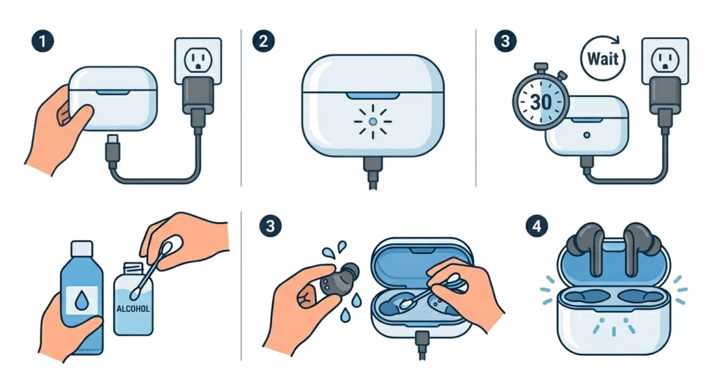 Check and Charge the Charging Case First
