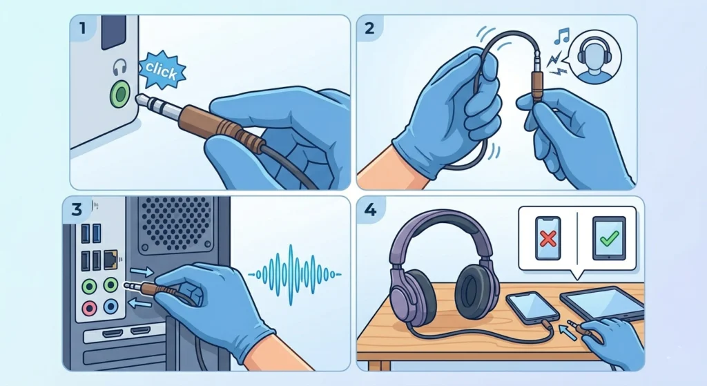 Check the Headphone Jack and Cable