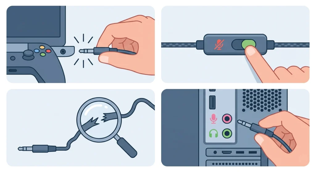 Check the Physical Connection and Mic Switch