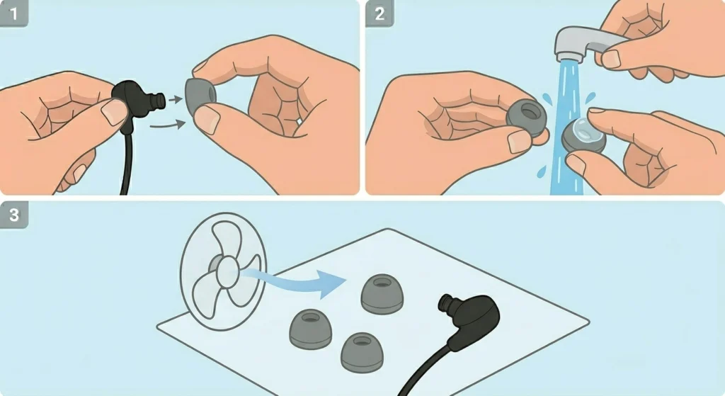 Clean the Ear Tips Regularly
