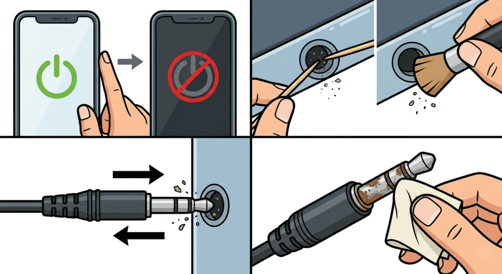 Clean the Headphone Jack or Port