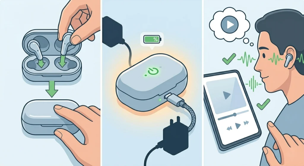 Fully Charge the Earbuds