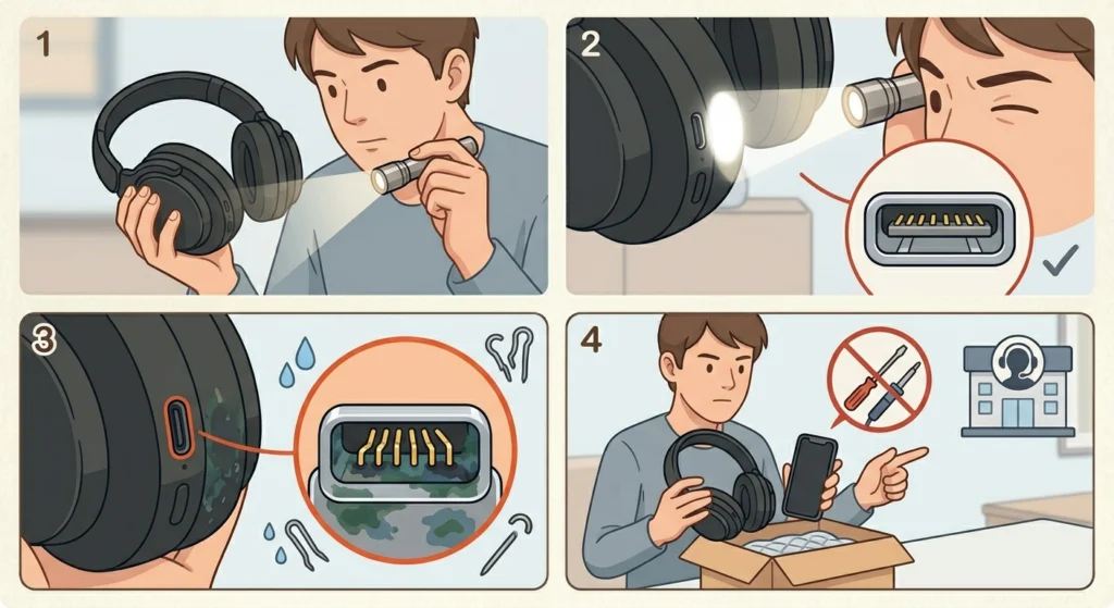 Inspect for Physical Damage to the Port or Connector