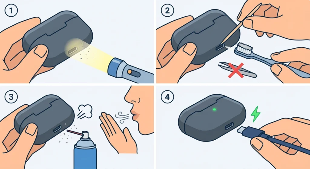 Inspect the Charging Port for Debris or Damage