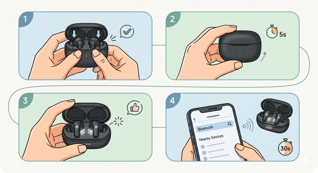 Make Sure Both Earbuds Are in Pairing Mode Correctly