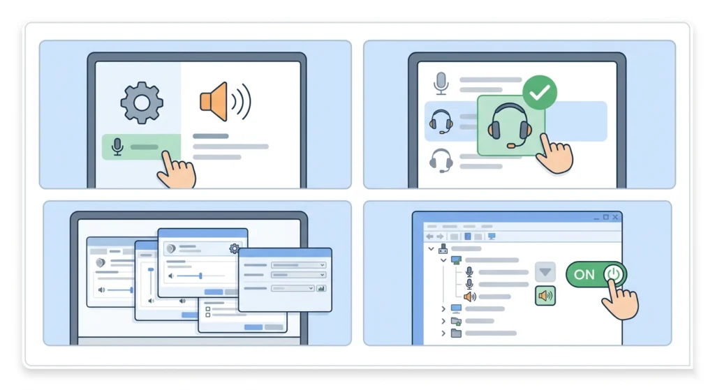 Manage Audio Input Devices for Headsets with Microphones