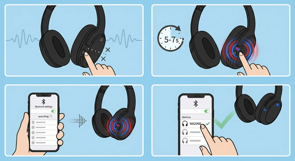 Put the Headphones Into Pairing Mode Correctly