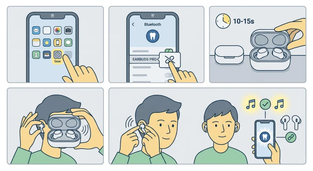 Re-Pair the Bluetooth Earbuds