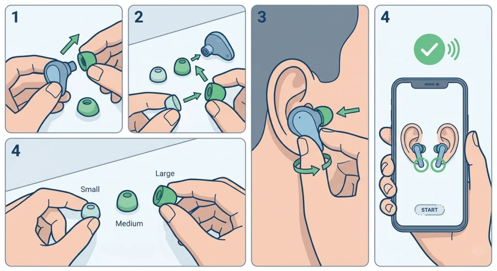 Replace or Adjust the Ear Tips for Better Fit
