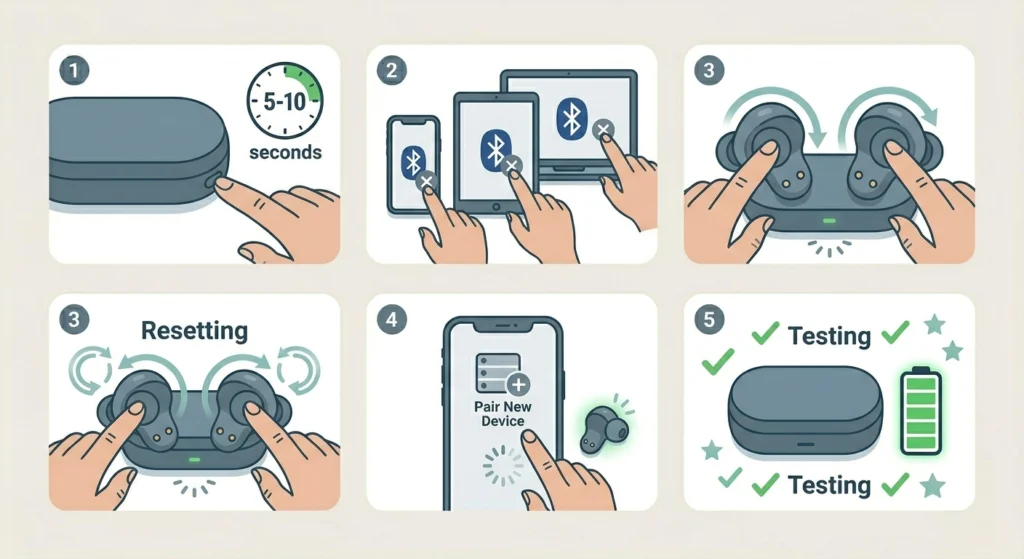 Reset the Earbuds to Factory Settings