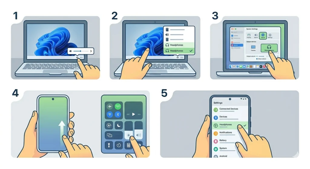 Select the Correct Audio Output Device