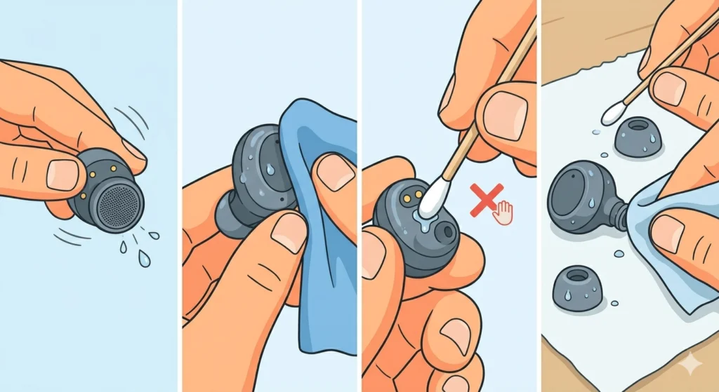 Shake Out and Wipe Away Excess Water