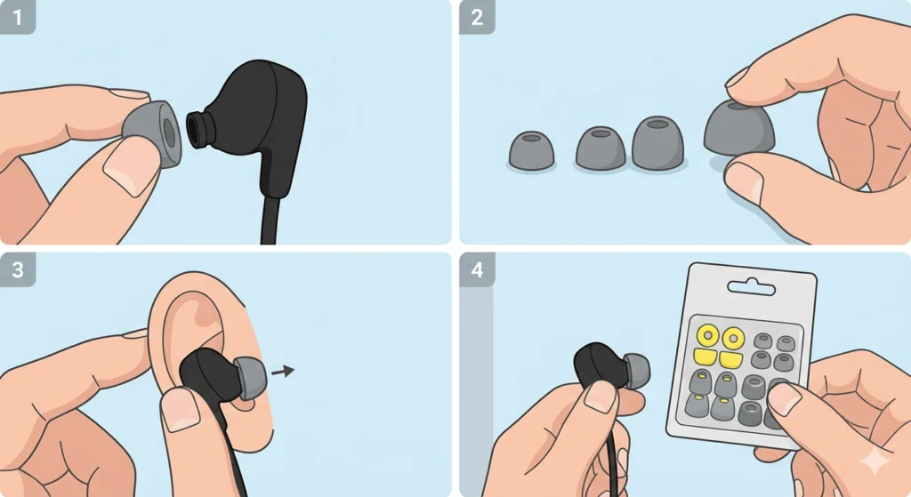 Switch to the Right Ear Tip Size