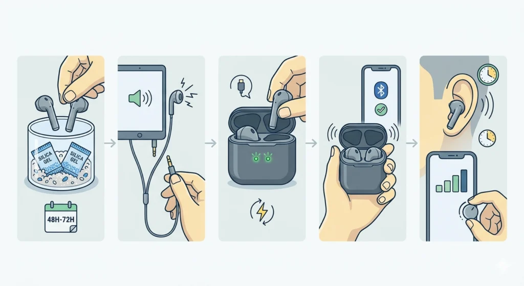 Test the Earbuds After Full Drying