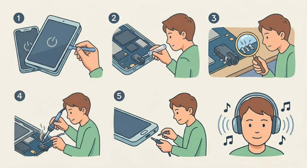 Tighten the Headphone Jack Port on the Device