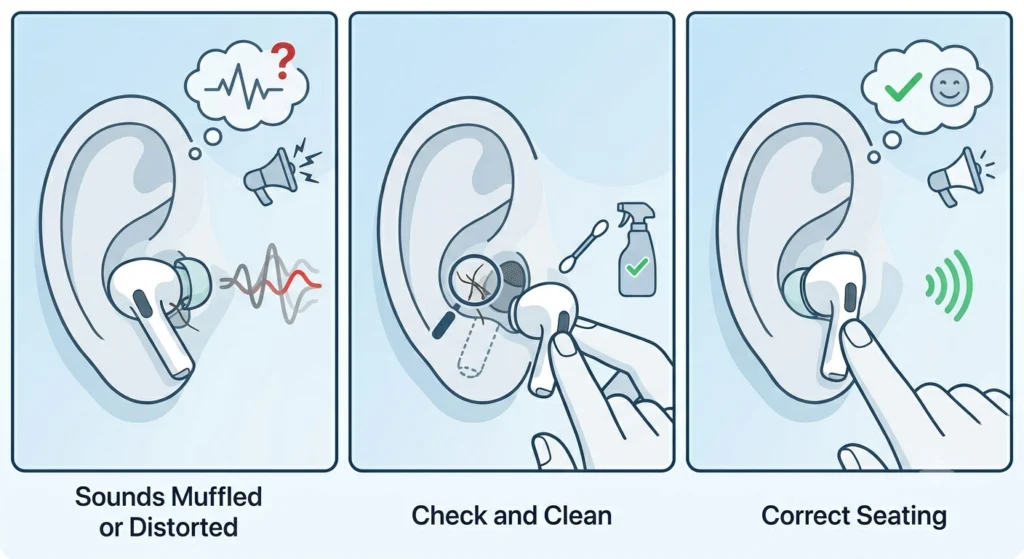 Adaptive Transparency Sounds Muffled or Distorted