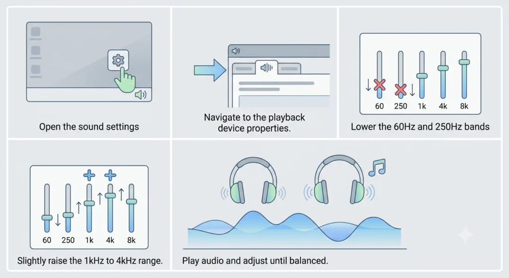 Adjust the Equalizer (EQ) Settings