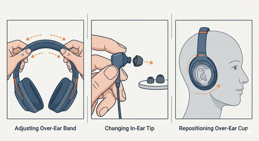 Adjust the Physical Fit of the Headphones