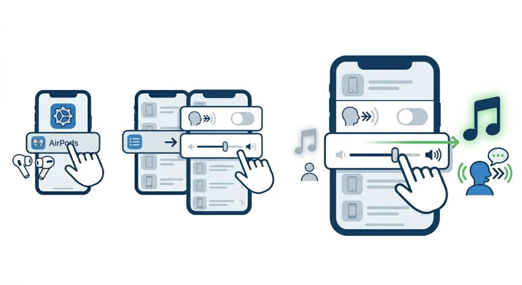Adjusting Conversation Awareness Audio Volume Reduction