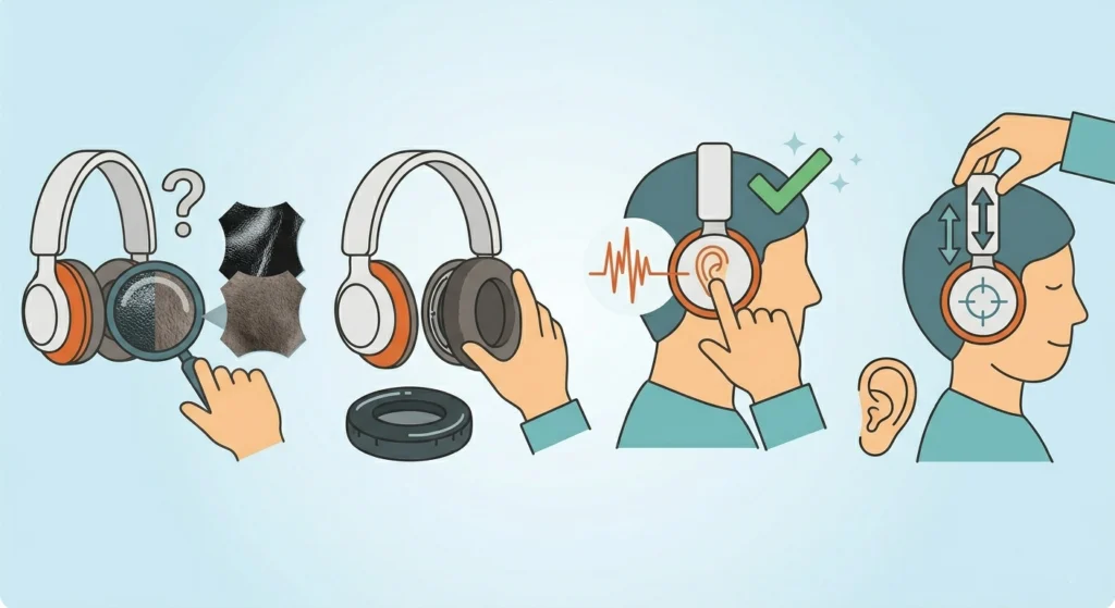 Change the Ear Pad Material or Fit
