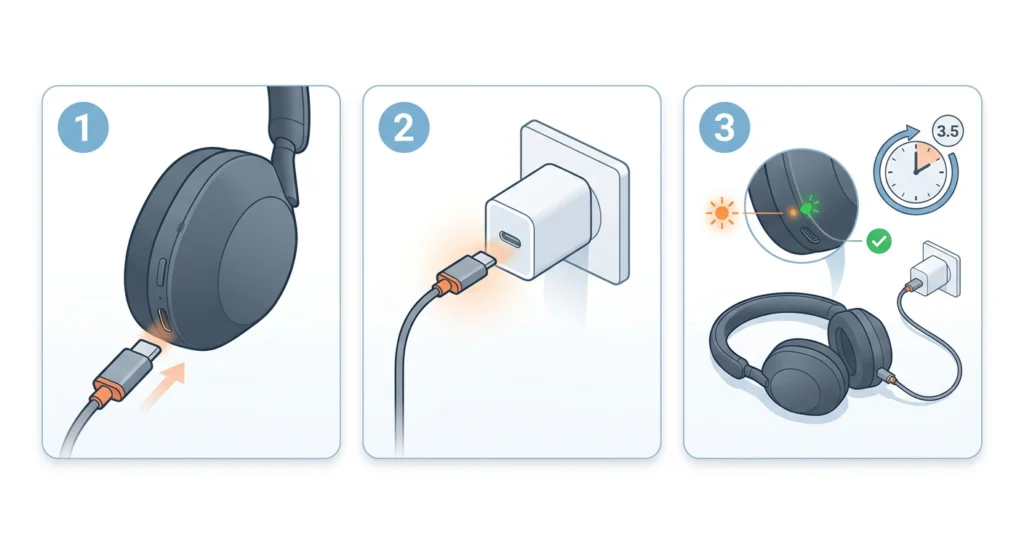 Charging the Headphones Before First Use