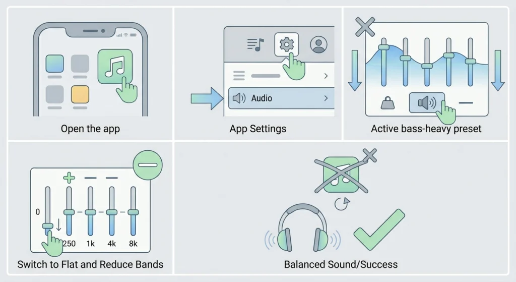 Check and Reset App-Specific EQ Settings