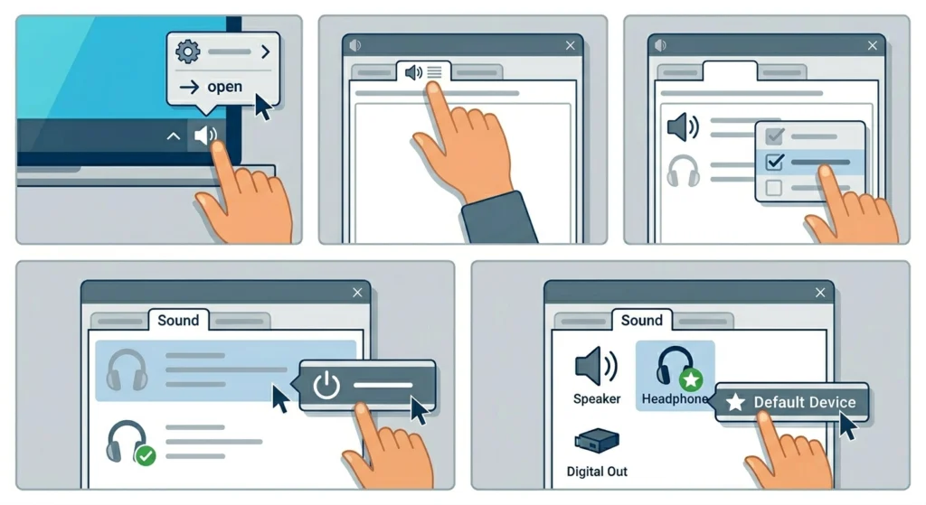 Check for Disabled Devices in Sound Settings