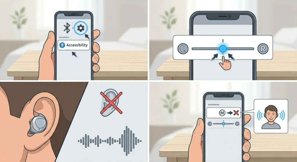 Check the Audio Balance Setting on the Device