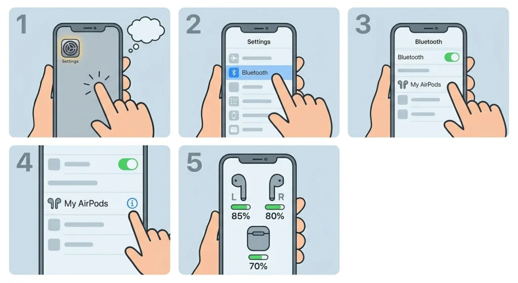 Check via Bluetooth Settings