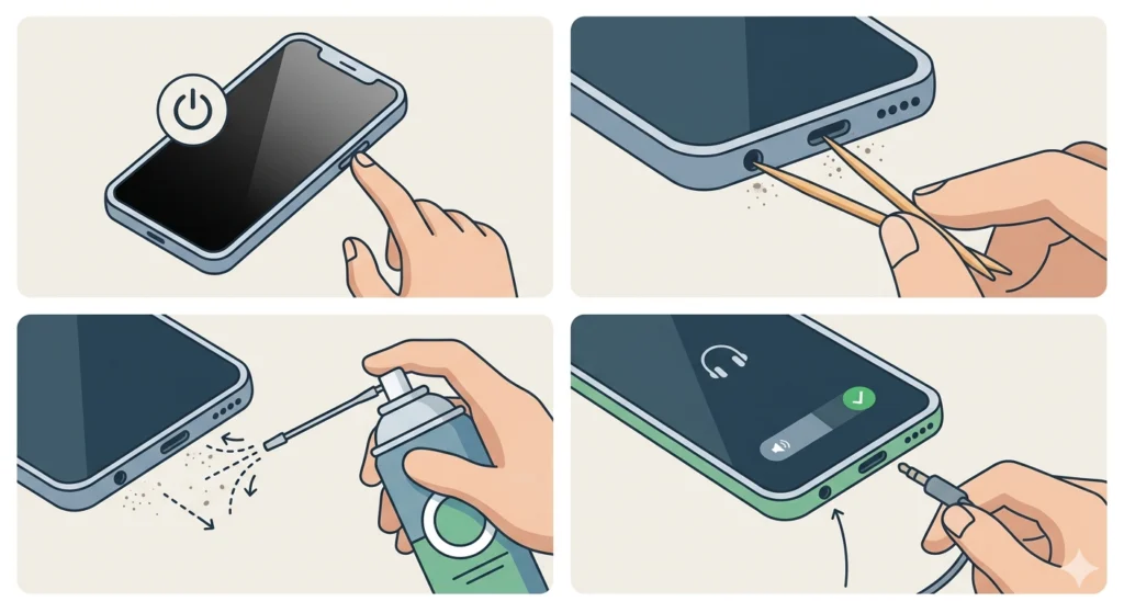 Clean the Headphone Jack or USB-C Port