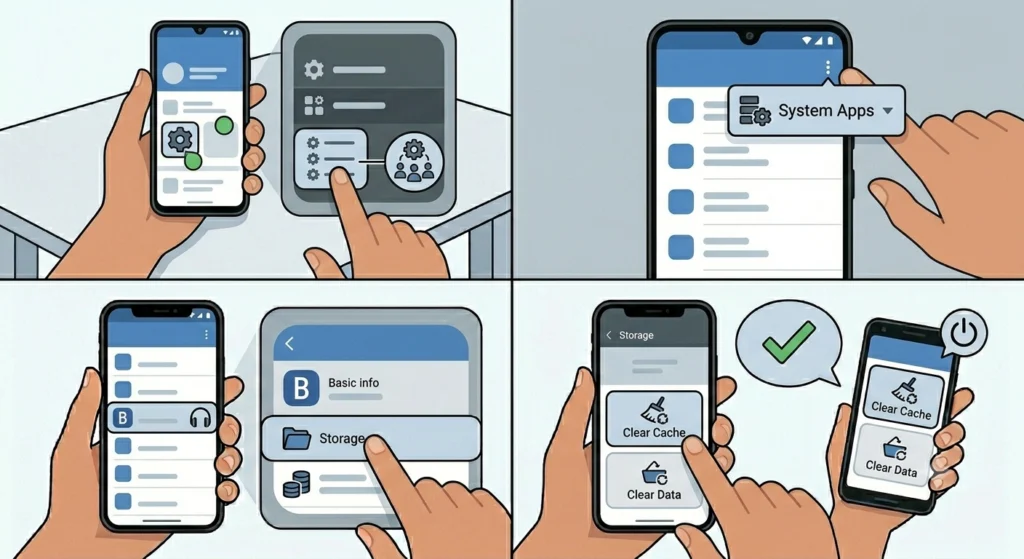 Clear Bluetooth Cache (Android Only)