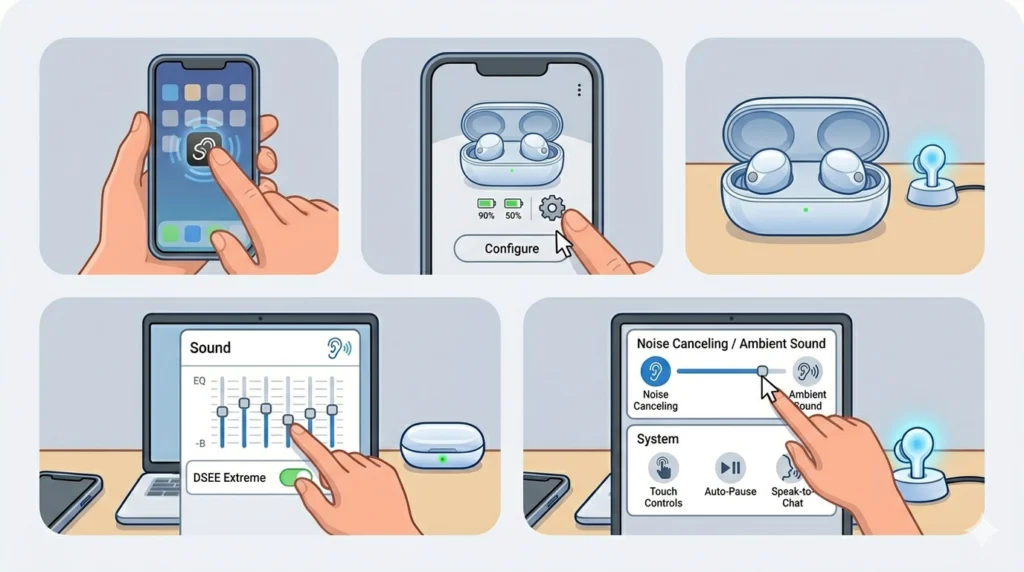 Configure Settings in the Sony Headphones Connect App