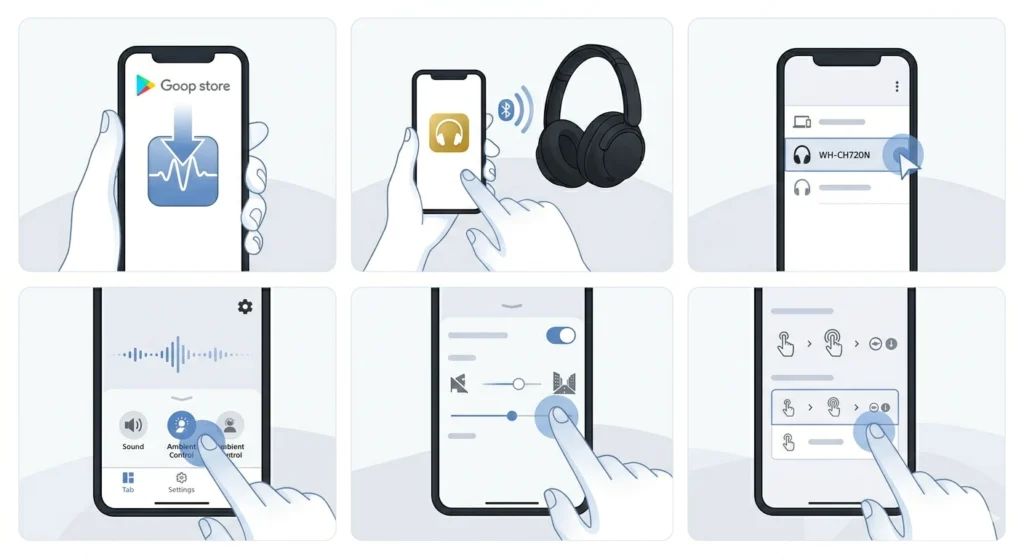 Customise Noise Cancelling Through the Sony Headphones Connect App