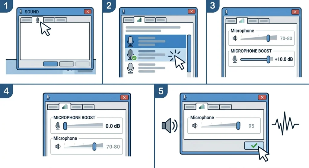 Disable or Reduce Microphone Boost
