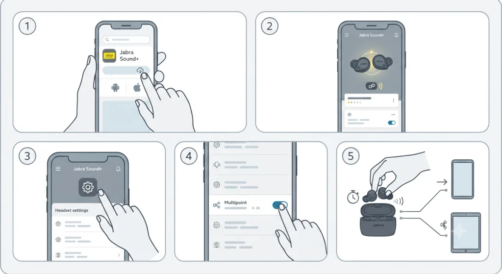 Enable Multipoint in the Jabra Sound+ App