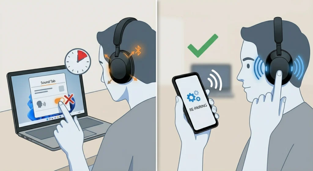Headphones Disconnect Before Setup Finishes
