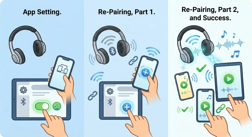 Headphones Only Connect to One Device