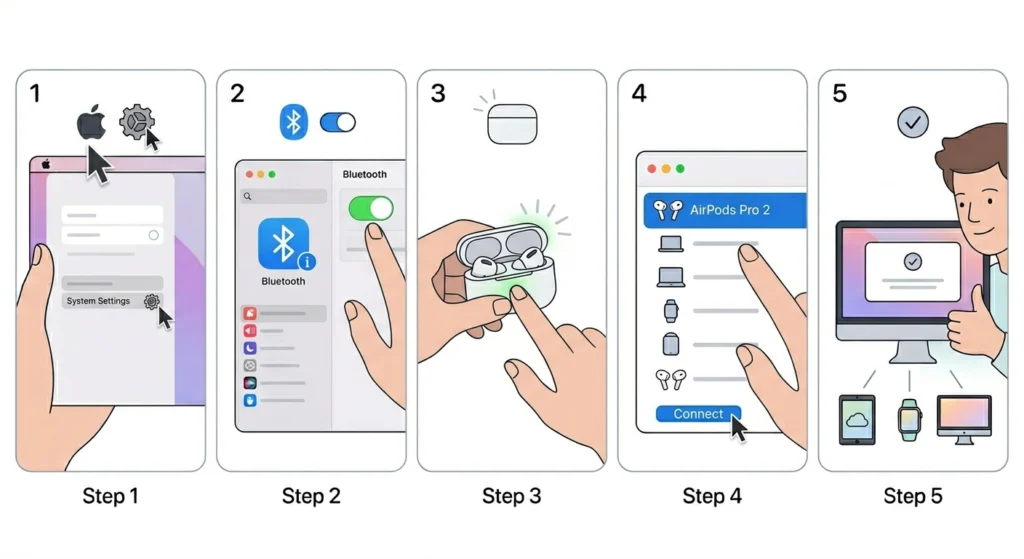 How to Set Up AirPods Pro 2 with a Mac
