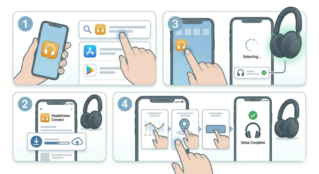 Installing the Sony Headphones Connect App
