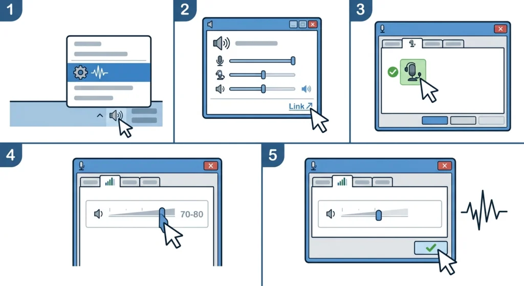 Lower the Microphone Input Volume in Windows