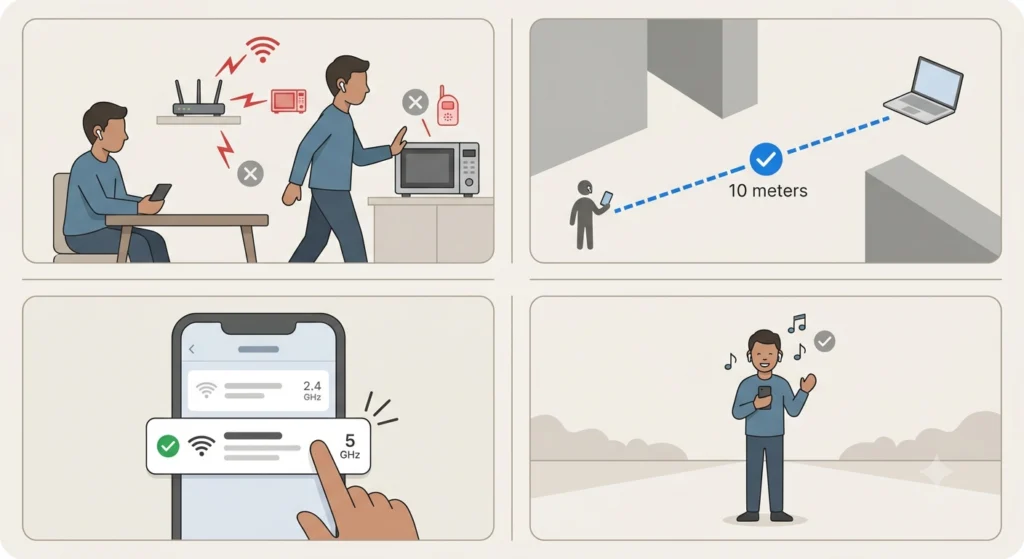 Move Away From Interference Sources
