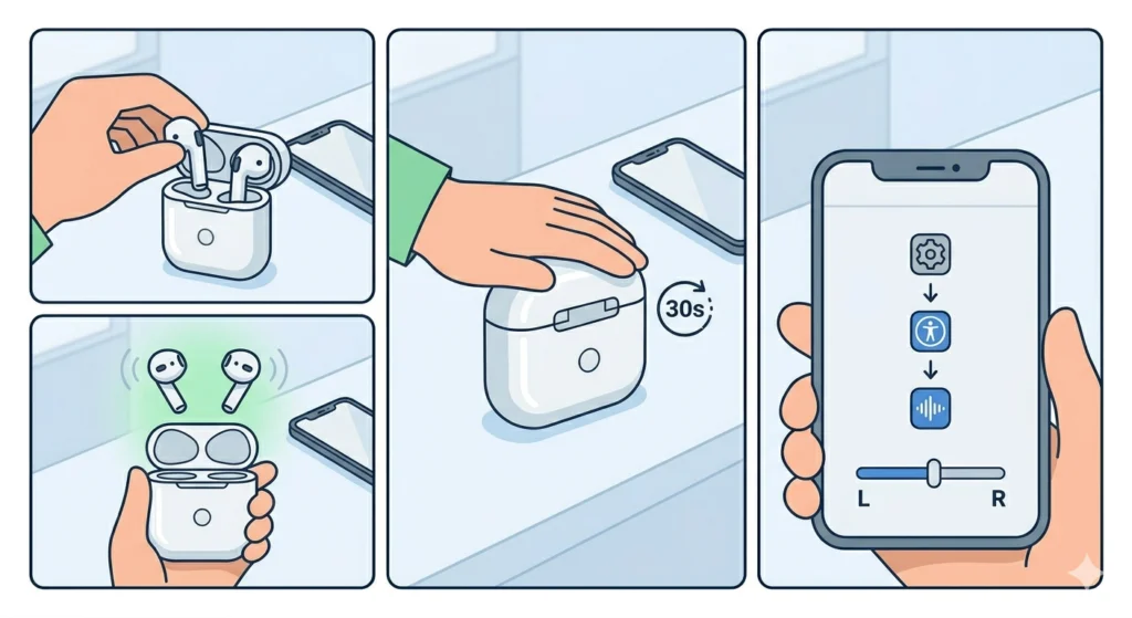 One AirPod Is Not Connecting or Has No Sound