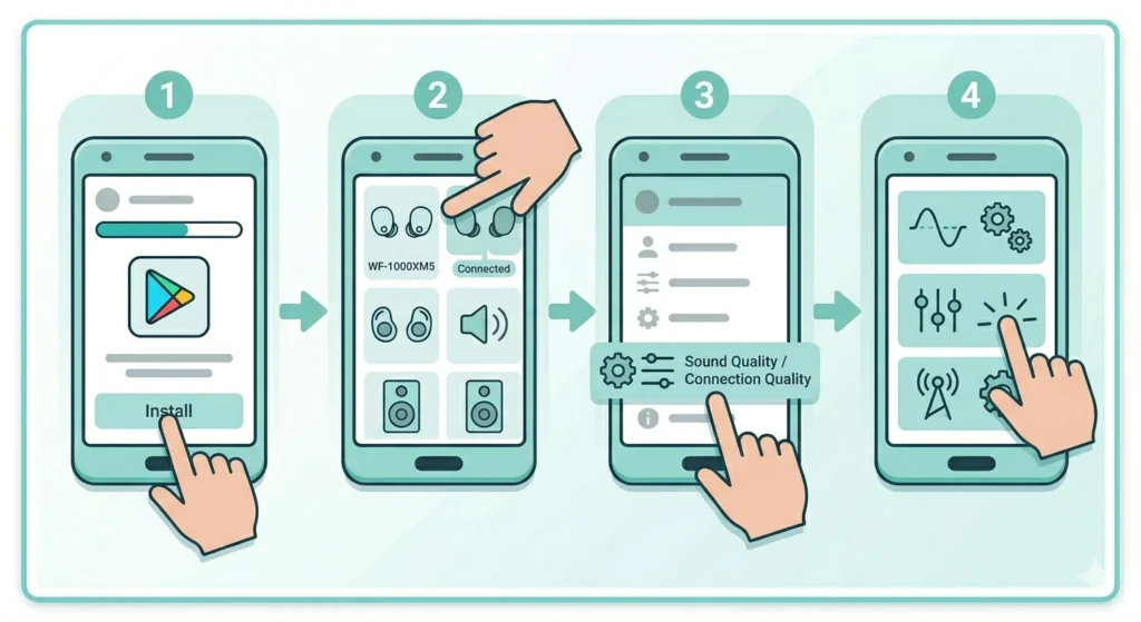 Optimize LDAC Quality Using the Sony Headphones Connect App