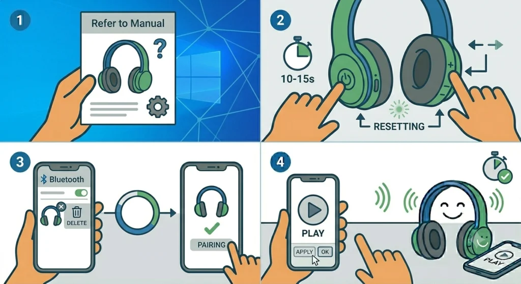 Perform a Factory Reset on the Headphones