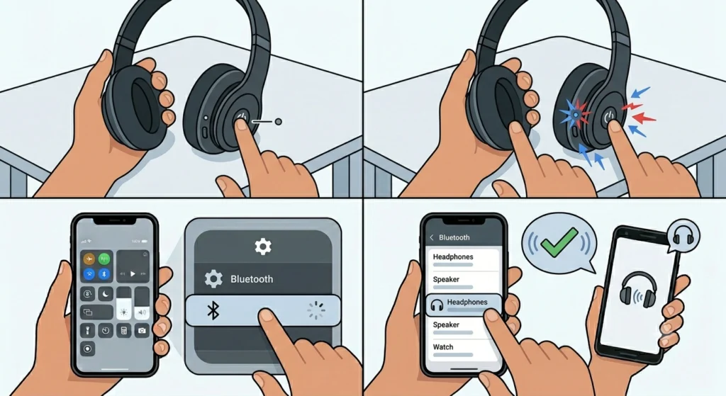 Put the Headphones Into Pairing Mode