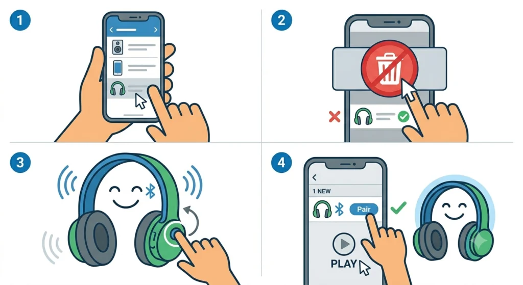 Re-Pair the Headphones from Scratch