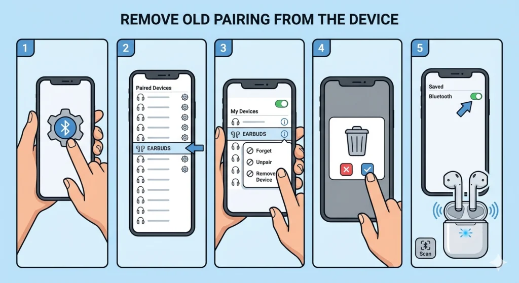 Remove the Old Pairing from the Device