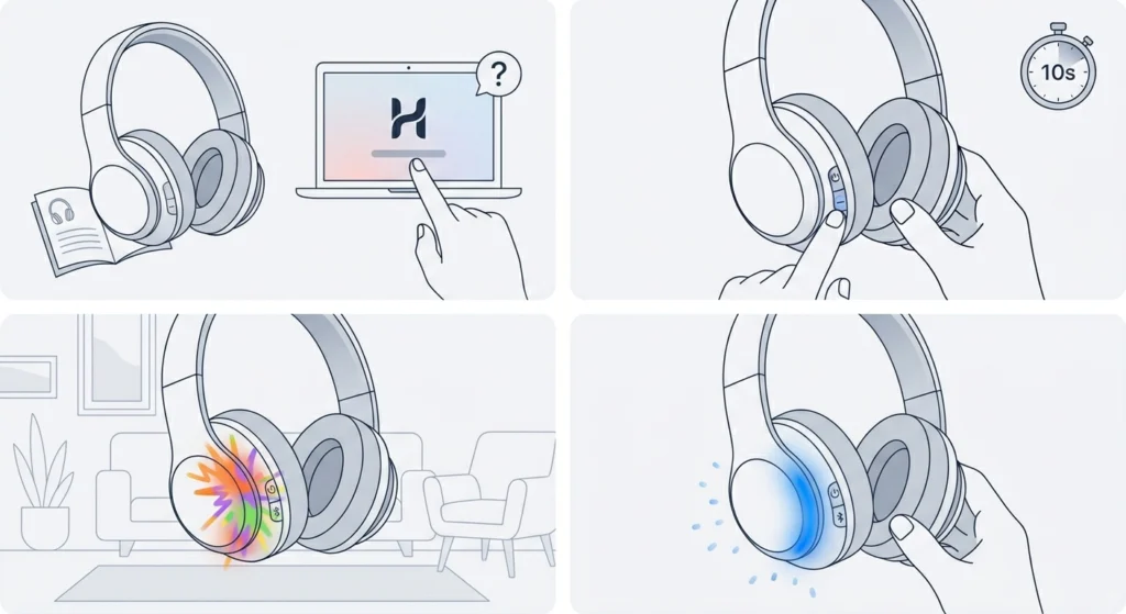 Reset the Headphones to Clear Old Pairing Data